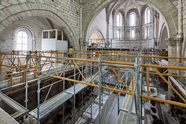 Les travaux de restauration de la Basilique de Valère à Sion entrent dans une nouvelle phase